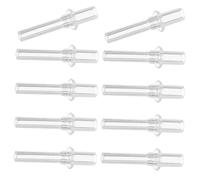 WEKADRIN 10 Piezas Boquillas Reutilizables de Silicona para Vaso Infantil Larga Desmontable para Pajita Repuesto Transparente para Botella de Agua Niña