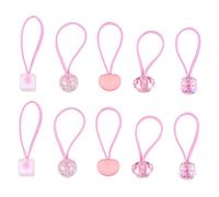 WEKADRIN 10 piezas Unidades Coleteros Elásticos para Niña con Diseño de Rosa Accesorios Delicados para Peinados y Sujetar Coletas Kit de Lazos Suaves para Diario y Fiestas