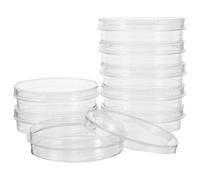 WEKADRIN 10 Placas de Petri de Plástico Transparentes con Tapa 60 MM Borde Dentado Antideslizante para Cultivo Celular y Microbiología en Laboratorio Adecuado para Observación