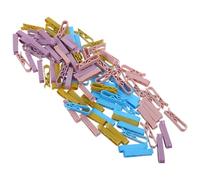 WEKADRIN 100 Piezas Clips Plásticos para Bolsas de Basura Abrazaderas Antideslizantes para Cubos de Cocina Sujetadores Resistentes para Bordes de Contenedores de Colores Surtidos para Baño