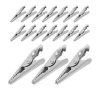 WEKADRIN 100 Unidades Unidades Pinzas Cocodrilo Pequeñas de Metal Clip Resorte para Sujetar Notas y Carteles Abrazaderas Versátiles para Manualidades Oficina y Pruebas Eléctricas