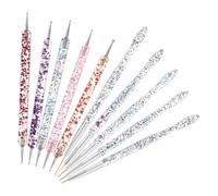WEKADRIN 10piezas Herramientas para Uñas de Doble Punta con Pinceles para Esculpir y Dibujar Rotuladores para Puntear Flores para Decoración de Manicura Salón