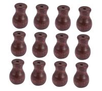 WEKADRIN 12 Piezas Borlas de Madera para Cordón de Persianas Tiradores de Cordón para Repuesto y Reparación de Cortinas Accesorios Decorativos para Persianas y Estores Color Marrón
