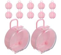WEKADRIN 12 piezas Caja Redonda Mini Maleta Regalo para Dulces y Joyas Resistente Decorativa para Bodas Fiestas y Color Rosa