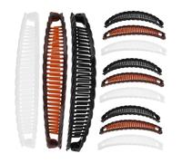 WEKADRIN 12piezas Clips De Banana Elegantes Para Cabello Sujetadores De Coleta Retro Accesorios Para Mujeres Cabello Grueso y Fino Incluye Clips Negros