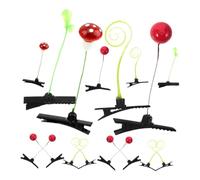 WEKADRIN 16 piezas Pinzas Pelo Niñas Clips Pequeños Simulación Plantas Verde Degradado Rojo Accesorios Cabello Versátiles para Regalos Cumpleaños Fiesta