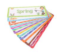 WEKADRIN 16 Piezas Tarjetas Didácticas de Inglés para Meses y Herramienta Portátil para Jardín de Infancia y Decoración de Aula Habilidades Lingüísticas