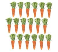 WEKADRIN 18 Piezas de Zanahorias Masticables para Conejos y Hámsteres Palitos de Dentición Naturales para Pequeños Animales Juguetes para Masticar Que Mantienen Sanos los Dientes y