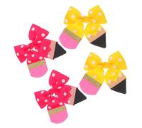 WEKADRIN 2 Pares Accesorios para Cabello Infantil Lazos Grandes de Raso Antideslizantes Clips Cocodrilo para Niñas Bebés y Adolescentes Vuelta al