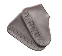WEKADRIN 2 Pares Fundas de Silicona Impermeables y Antideslizantes para Zapatos Cubrezapatos Resistentes para Exterior Protección para Barrios Camping y Día de Lluvia de Negro y Gris Talla
