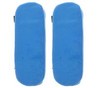 WEKADRIN 2 Piezas Almohadillas para Reposabrazos de Silla Cojín Suave de Algodón PP Antiescaras para Silla Oficina Gaming y Ruedas Color Azul Elegante Fácil Instalación con Banda Elástica