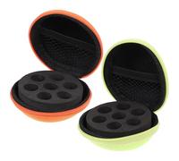 WEKADRIN 2 Piezas Bolsa Organizadora de Viaje para Aceites Esenciales y Esmaltes Estuche Portátil Pequeño con Compartimentos Cierre con Cremallera de Unidades Verde y Naranja