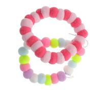 WEKADRIN 2 Piezas Collar Elástico para Mascota con Bola de Peluche Accesorio Colorido para Perros y Gatos Cómodo para Fiestas y Cumpleaños Color Aleatorio