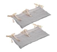 WEKADRIN 2 piezas Organizador Colgante de Algodón para Cuna y Cochecito Bolsa de Almacenamiento con Dos Bolsillos Práctico y Adaptable para Pañales y Juguetes de Gris