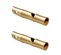 WEKADRIN 2 piezas Silbatos de Emergencia y Supervivencia de Latón Portátiles de Silbatos Decorativos con Diseño Creativo para Actividades al Aire Entrenadores y Árbitros