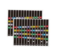 WEKADRIN 2 series Pegatinas de Escala para Guitarra Calcomanías para Diapasón Notas Codificadas para Principiantes Adhesivas Fáciles de Pegar y Quitar Útiles para Práctica