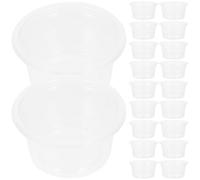 WEKADRIN 20 Piezas Compact Reptile Water Dishes Multi-Function Food and Water Bowls For Lizards Geckos Bearded Dragons Tank Accessories Reusable Plastic Pet Bowls