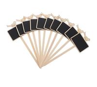 WEKADRIN 20 Pizarras Pequeñas para Jardín Palo Etiquetas de Pizarra de Madera para Mensajes y Decoración Floral Minipizarras para Bricolaje y Señalización Pack de 20 Unidades