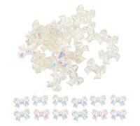 WEKADRIN 200 Adornos de Uñas Lazos Iridiscentes 3D de Resina Decoración DIY para Arte de Uñas Femenino Accesorios Kawaii para Manicura Creativa y Manualidades