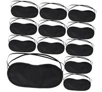 WEKADRIN 24 piezas Antifaz para Dormir con Bandas Elásticas Bloqueador de Luz de Fatiga Suave y Portátil para y Uso Casa Pack de Unidades Negras
