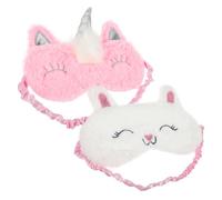 WEKADRIN 2piezas De Sueño De Peluche Adorable Conjunto De Alpaca Unicornio Antifaz Para Dormir Para Viajes y Siestas Bloqueo De Luz