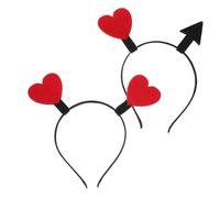 WEKADRIN 2piezas Diadema De Corazón De Cupido Flecha Accesorios Divertidos Para Mujeres San Valentín y Fiestas Tocado Decorativo Para Celebraciones y Fiestas Navideñas