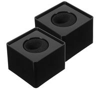 WEKADRIN 2piezas Soporte Abs Para Micrófono De Entrevista Unidades Diseño Sencillo y Espacio Para Logotipo Adhesivo Compatible Micrófonos Profesionales Para Entrevistas Estudio