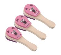WEKADRIN 3 Piezas Claves de Percusión de Madera para Bebés de Ergonómicas de Madera Natural Instrumento Musical de Mano Seguro para Desarrollo Motor y Educación Musical Infantil