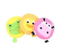 WEKADRIN 3 piezas Esponjas de Baño para Bebés con Formas de Animales Suaves y Ligeras de Colores Surtidos Esponja de Ducha Delicada para Piel Sensible