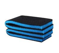 WEKADRIN 3 Piezas Filtro de Esponja Bioquímica para Acuario Filtro Activado Doble Negro Pad Filtrante para Tanques de Agua Dulce y Resistente y Reutilizable