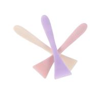 WEKADRIN 3 piezas Pinceles de Silicona para Mascarilla Aplicador Suave y Herramienta Versátil para Limpieza y Masaje Colores Morado Blanco y Rosa