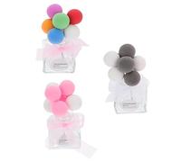 WEKADRIN 3piezas Botellas De Perfume Para Auto Decoraciones Forma De Globo Contenedores De Aceite Esencial Ambientador De Aromas Para Coche Para Amigos y Familia