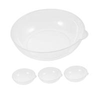 WEKADRIN 4 piezas Bandejas Transparentes para Báscula Electrónica Cuencos de Pesaje Reutilizables de Plástico para Cocina Recipientes Compatibles con Básculas Digitales Bandejas Prácticas