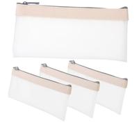 WEKADRIN 4 Piezas Bolsa Lápiz Transparente Grande Capacidad Organizador Multifuncional Papelería para Estudiantes Conjunto Unidades