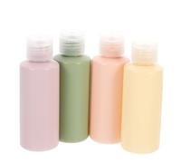 WEKADRIN 4 piezas Botellas de Viaje Pack Colores Degradado Recipientes Portátiles para Champú Loción Crema y Gel Envases Resistentes Fugas para Higiene Personal