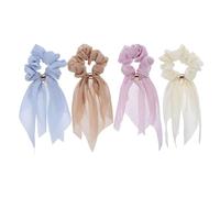 WEKADRIN 4 Piezas Coleteros Lazos para Mujer Vinchas Lazos Accesorios de Otoño Coleteros Elásticos Cintas Bonitos Moños Pelo