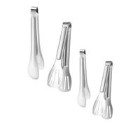 WEKADRIN 4 piezas Pinzas de Acero Inoxidable para Carne y Barbacoa Pinzas de Cocina Ergonómicas Resistentes al Calor para Picnic y Reuniones