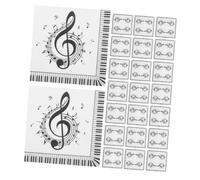 WEKADRIN 40 Piezas Papel de Nota Musical Servilletas para Fiestas Servilletas Musicales Cuadradas de Papel Desechables Decorativas para Suministros de Fiestas Temáticas de Notas Musicales
