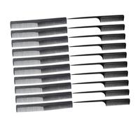 WEKADRIN 40 piezas Peines para Corte de Cabello Antiestáticos Resistentes y Ligeros con Diseño Práctico para Hombres y Mujeres Incluye Peines de Dientes Finos y Combinados Color Negro