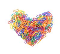 WEKADRIN 400piezas Piezasclips Plásticos c Ganchos Encajables Cadena Educativa Juguetes para Loros Mascotas Niño Niña Creatividad Formas Colores