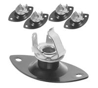 WEKADRIN 5 Piezas Conector de Clavija para Guitarra Placa Negra Ovalada para Reparación de Cableado Hardware de Repuesto para Uso en Estudio