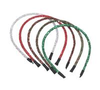 WEKADRIN 5 Piezas Diadema Purpurina Polvo Para Decorar El Cabello Diadema Navideña Creativa Para Fiestas Navideña Delicada