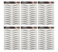 WEKADRIN 6 hojas Pegatinas de Cejas Realistas Impermeables Tatuajes Temporales de Cejas Falsas para Definir y Rellenar Escasas