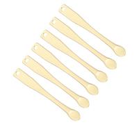 WEKADRIN 6 Piezas Cucharas Metálicas Galvanizadas para Crema Facial Aplicadores Ergonómicos y Duraderos para Cosméticos y Cuidado Piel para Mascarillas Esencias y Productos DIY Color Dorado