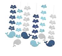 WEKADRIN 6 Piezas Decoración Colgante Infantil Marino con Ballenas Azul para Aula y Jardín de Infancia Guirnalda de Colgantes para Colgar Techo y Pared