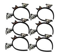 WEKADRIN 6 piezas Diadema de Halloween con Alas de Murciélago para Mujer Accesorios de Disfraz Ligeros y Cómodos para Fiesta Cosplay y Fotos Creativas