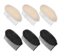 WEKADRIN 6 piezas Peine Esponja para Peinar Cabello y Negro Accesorios para Mujeres Herramienta para Moldear y Volumen Cabello y Uso Sencillo y Fijación Segura