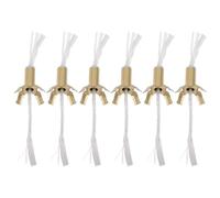 WEKADRIN 6 Piezas Porta Mechas para Velas de Aceite con Mecha de Algodón Soporte de Luz Cuadrado Color Dorado para Lámparas de Mantequilla Accesorio Budista para Decoración y Uso Hogar