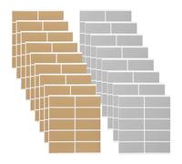 WEKADRIN 600 piezas Pegatinas Autoadhesivas para Rascar Rectangulares Unidades y Plata Etiquetas Ocultas para Revelaciones Secretas Rifas y Programas de Recompensas