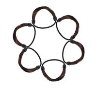 WEKADRIN 6piezas Cuerda de Banda de Pelo Elástica Cuerdas Elásticas para Pelucas Moda de Lazo Cabello para Uso Diario Soportes para Recogidos Invisibles para Lazos de Pelo Oscuro Natural